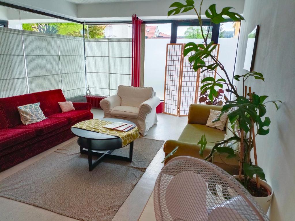 Istumisnurk majutusasutuses Lounge-Style-Hostel