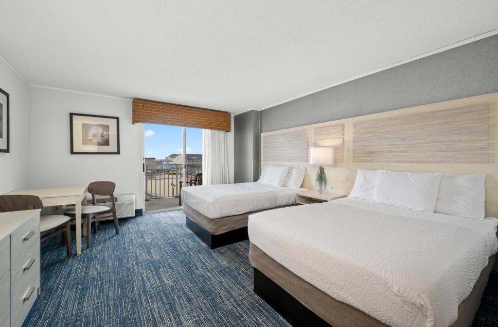 Hotel Monte Carlo Ocean City - Habitación Doble Con Dos Camas Dobles Y Vista De La Ciudad