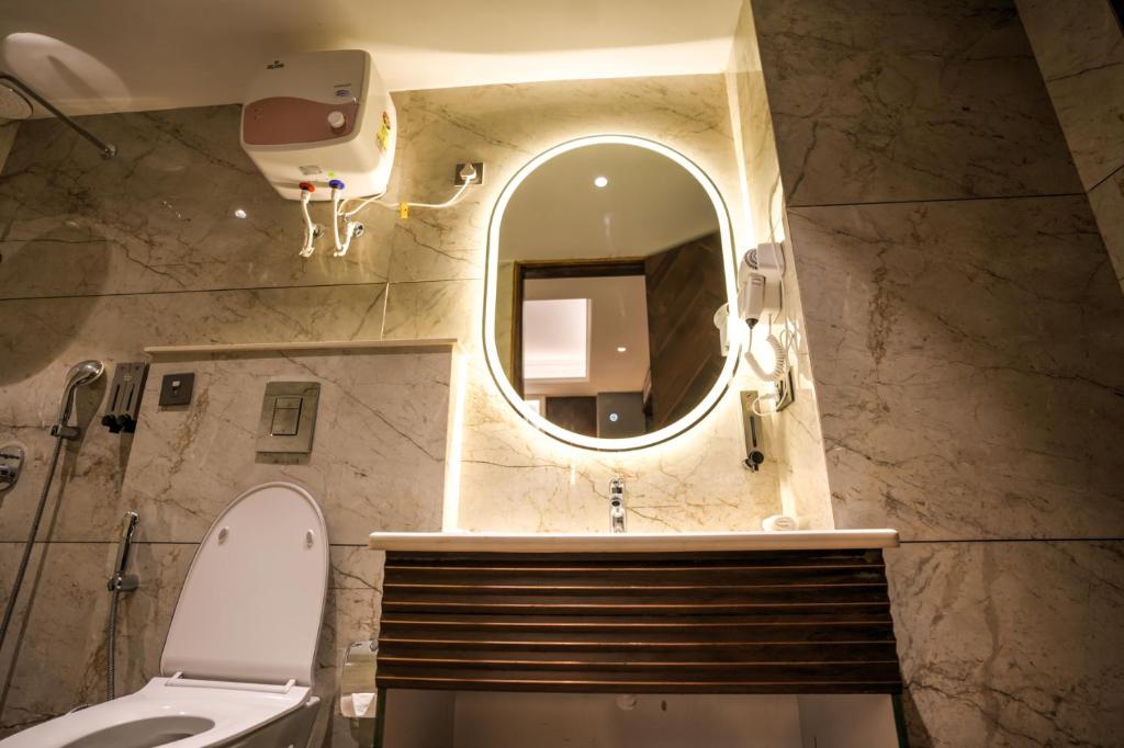 Koupelna v ubytování Atithi House