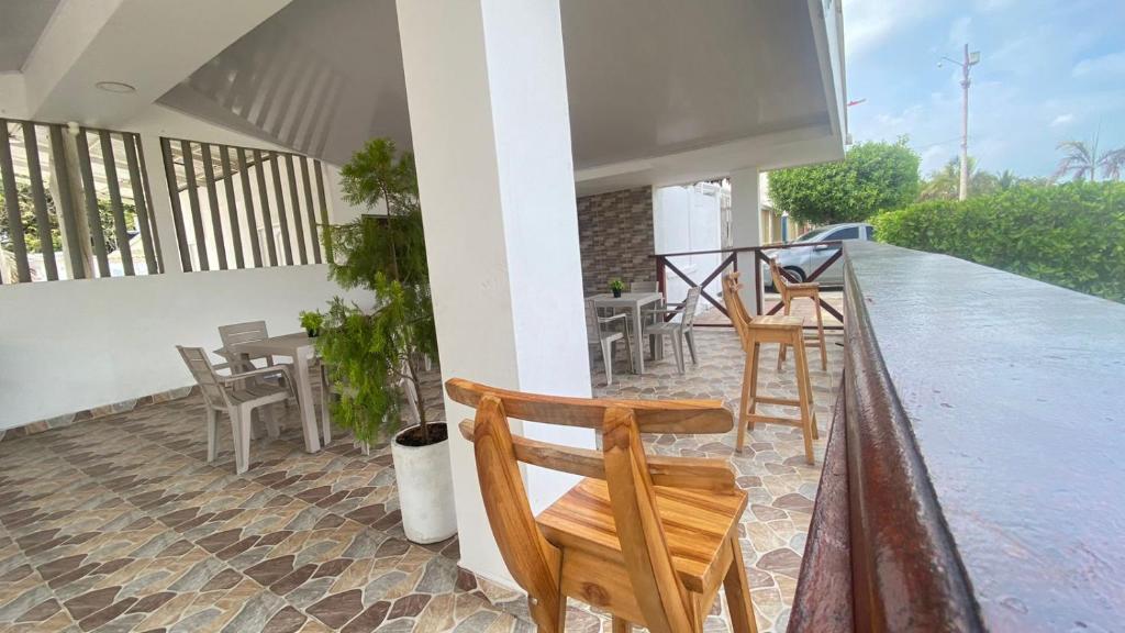 Balkón nebo terasa v ubytování Hostal El Danubio Tolu