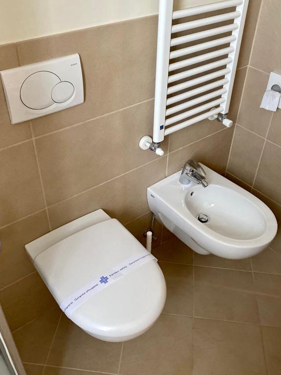 Koupelna v ubytování Hotel Campagnola