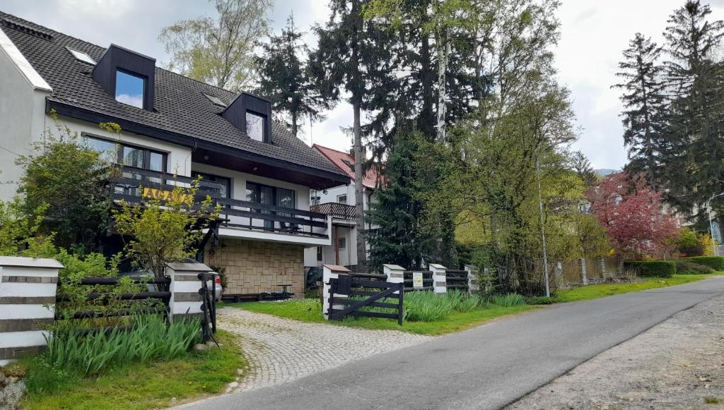 a house on the side of a road at Willa Agata in Karpacz