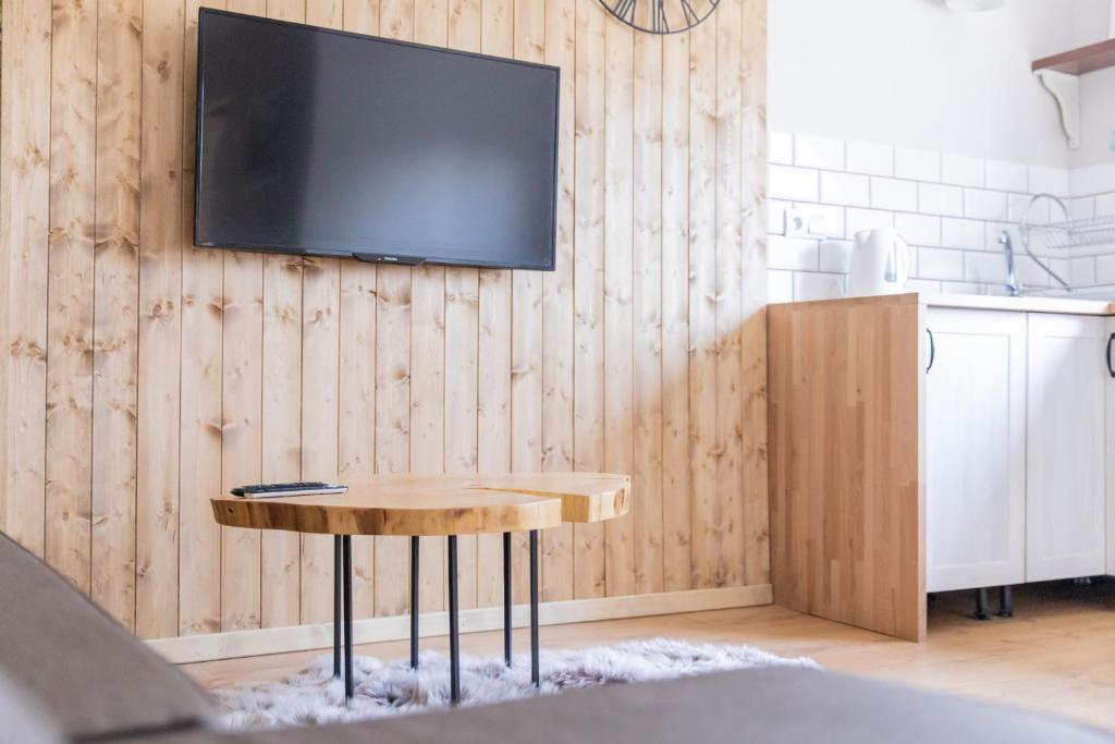 Kuchyňa alebo kuchynka v ubytovaní Apartamenty Przylesie