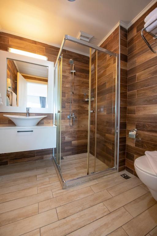 Koupelna v ubytování Mia Casa Hotel