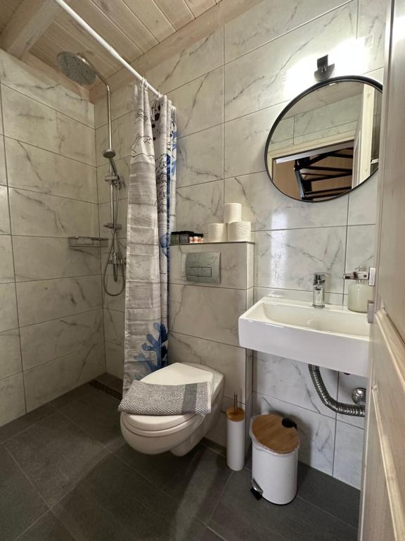 Koupelna v ubytování Casa Porphyra