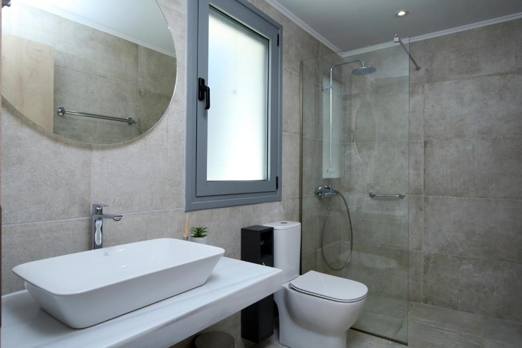 Koupelna v ubytování Tsakmakis Villas - Luxury - Panoramic Sea View Lefkada