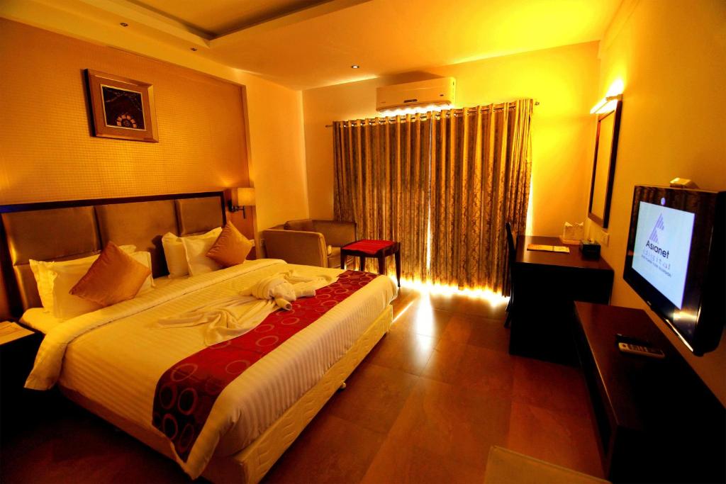 Voodi või voodid majutusasutuse Paravoor Galaxy Hotel toas