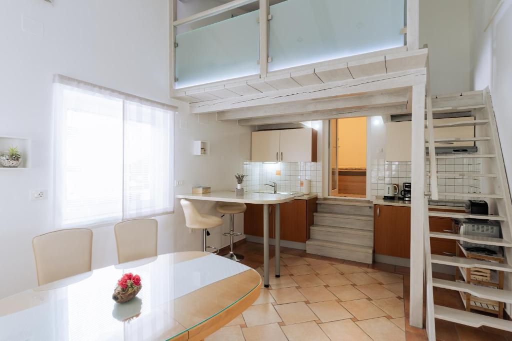 Kuchyň nebo kuchyňský kout v ubytování Apartment Kanalec