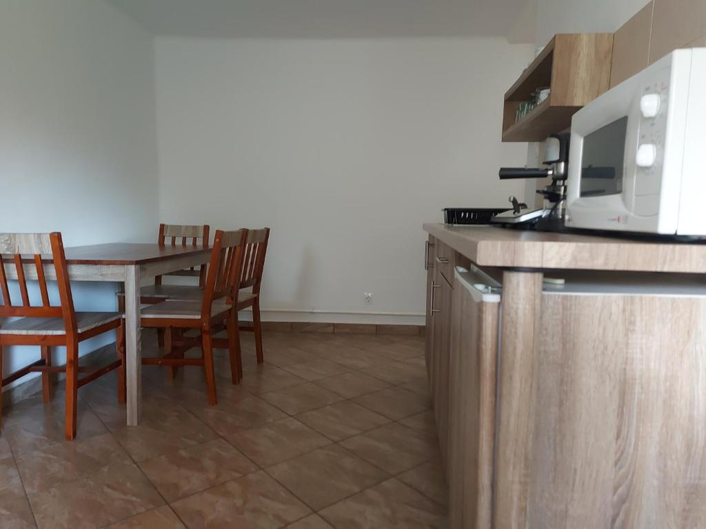 Kuchyňa alebo kuchynka v ubytovaní Potyka Apartman