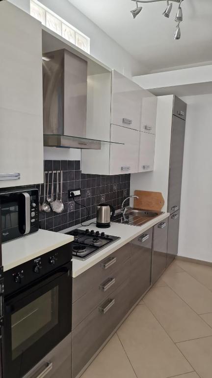 Kuchyň nebo kuchyňský kout v ubytování Casa Poseidonia - intero alloggio in riva al mare