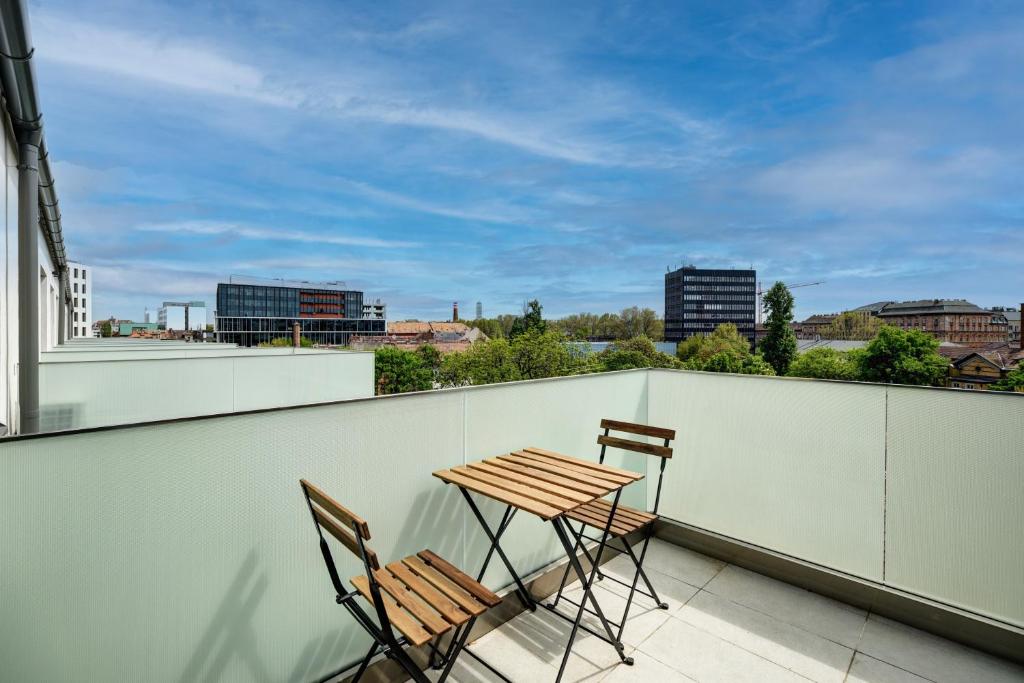 Vision Apartments Budapestにあるバルコニーまたはテラス