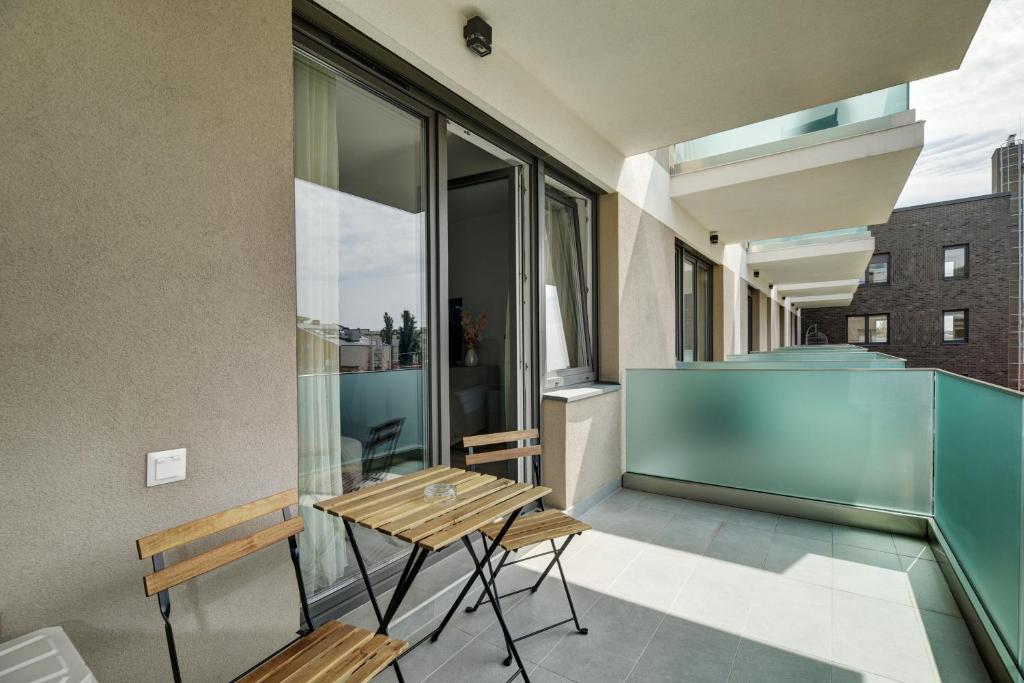 Vision Apartments Budapestにあるバルコニーまたはテラス