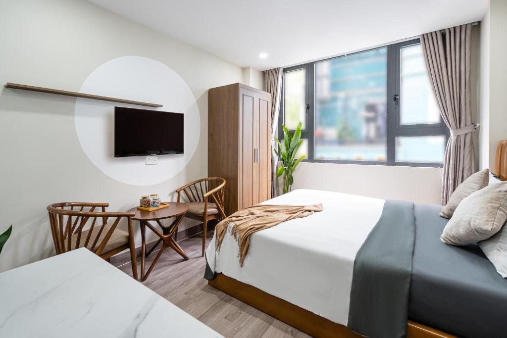 Postel nebo postele na pokoji v ubytování Jan Hostel Central Point