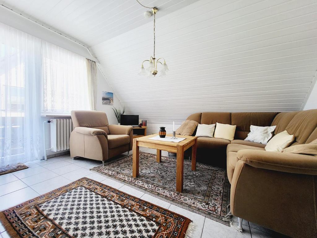 Posezení v ubytování Friesenhain Ferienwohnungen