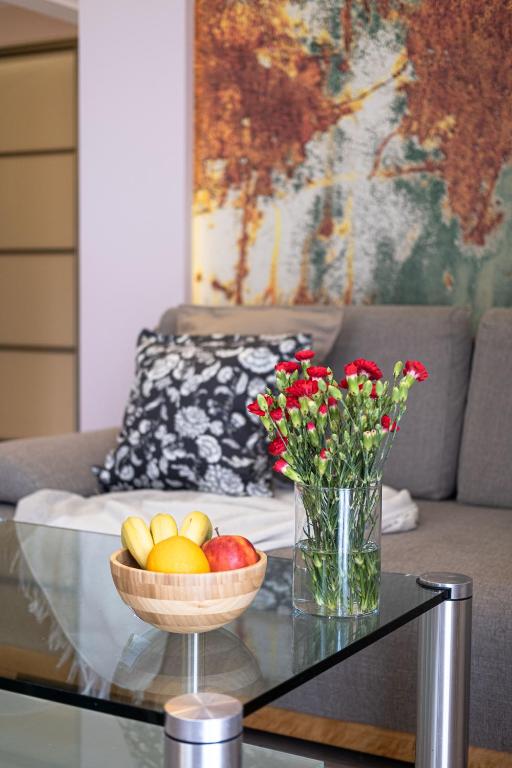 Posedenie v ubytovaní Stawowa Premium Apartment - 69 m2 with sauna and private garage