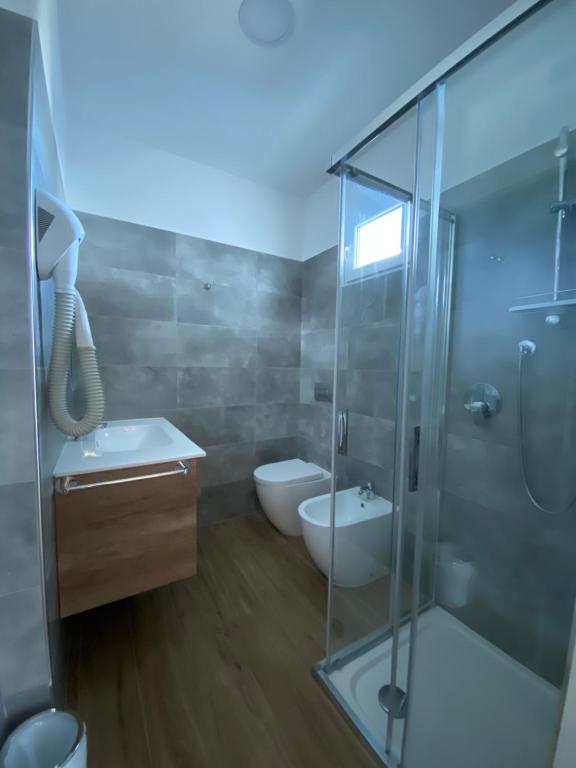 Koupelna v ubytování Hotel Aldebaran