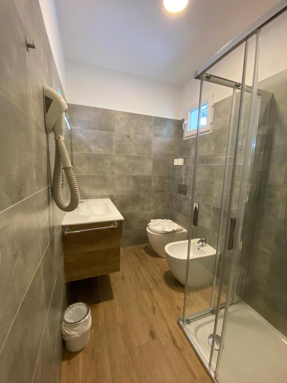 Koupelna v ubytování Hotel Aldebaran