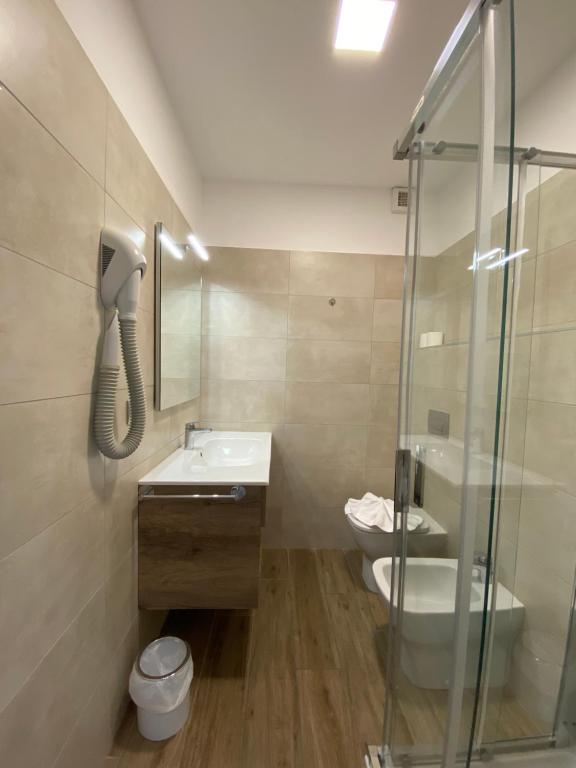 Koupelna v ubytování Hotel Aldebaran