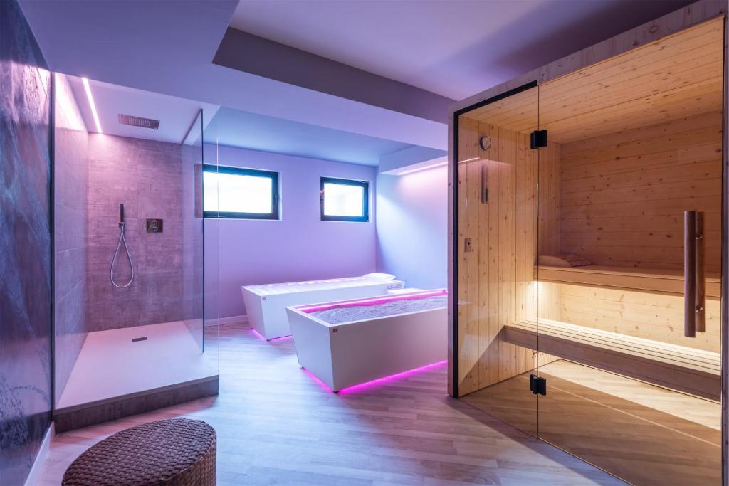 Postel nebo postele na pokoji v ubytování Hotel Gabry