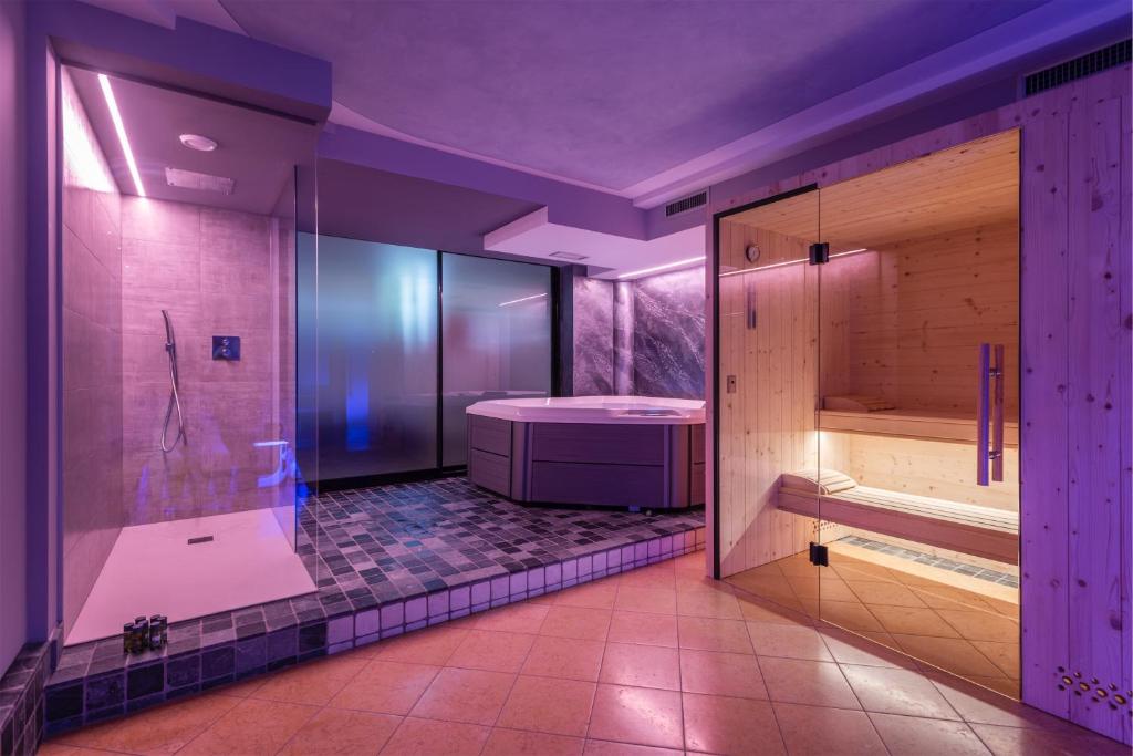 Koupelna v ubytování Hotel Gabry
