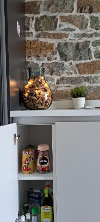 Kuchyň nebo kuchyňský kout v ubytování New Apartments Škofije Ankaran