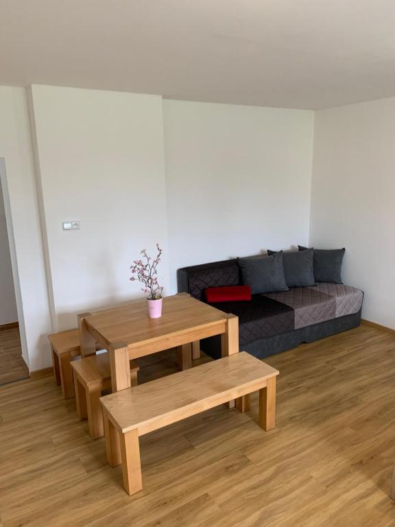 Posezení v ubytování Apartmány Bolevec Plzeň pro rodiny s dětmi a zvířátky