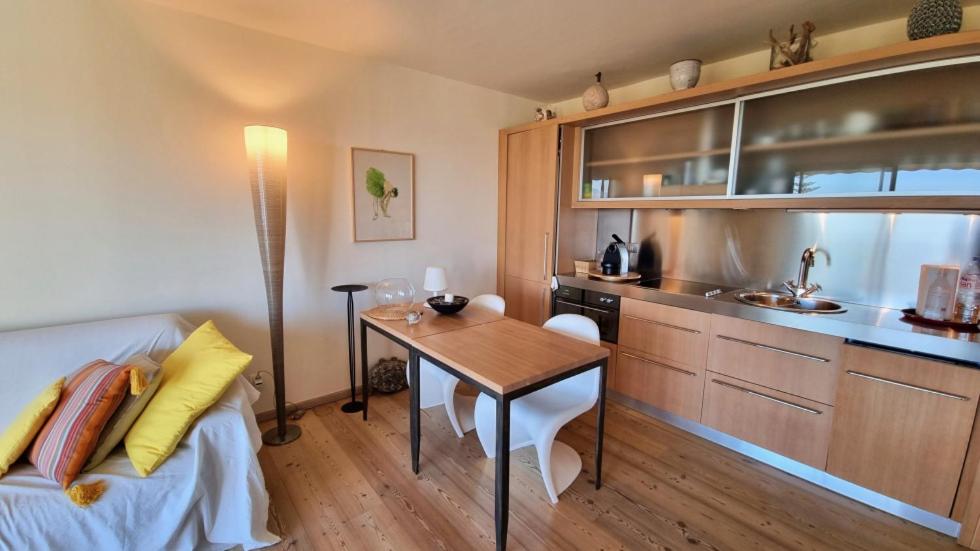 Majoituspaikan Studio Cap d'Antibes Vue Mer Exceptionnelle keittiö tai keittotila