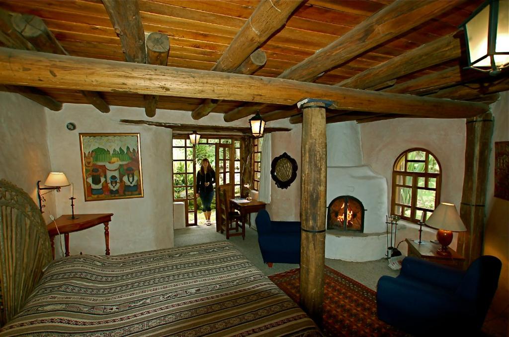 Posezení v ubytování Hacienda Cusin