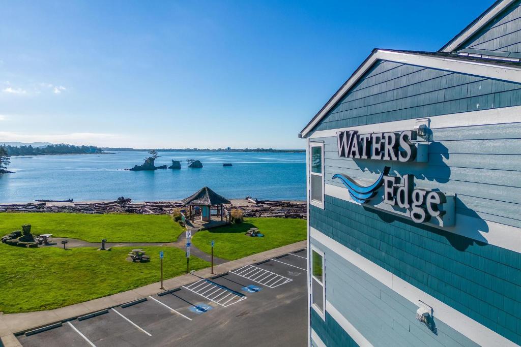 a view of the water senses ridge building at Waters Edge 402 in Lincoln City