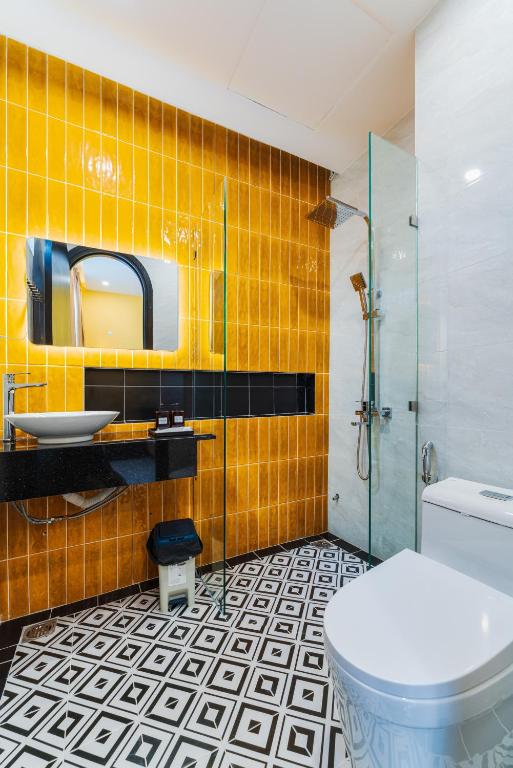 Phòng tắm tại Q Boutique Hotel