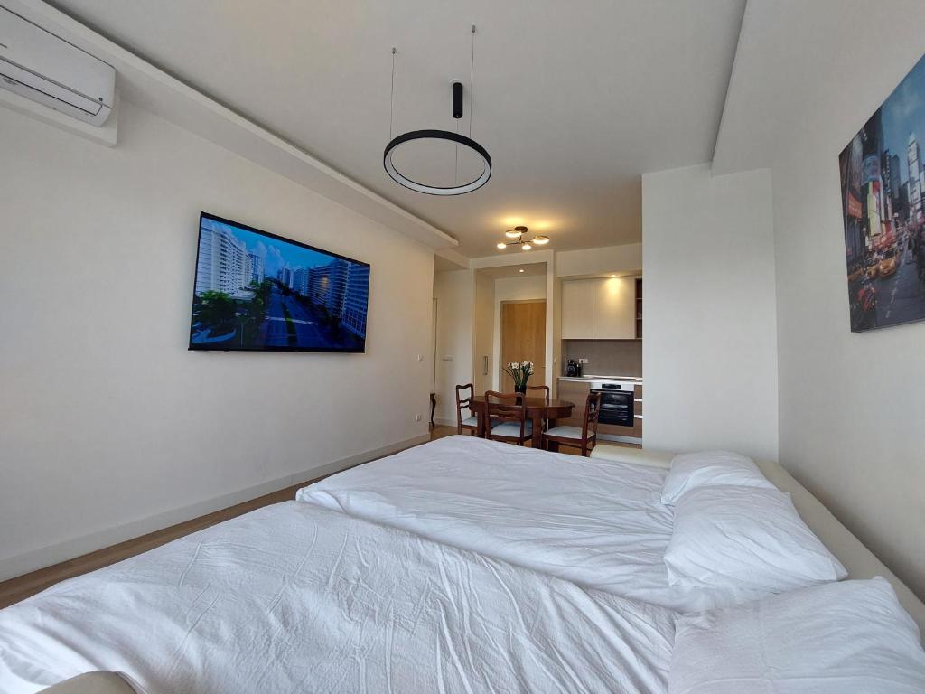 Postel nebo postele na pokoji v ubytování PARK APARTMENTS Belgrade Waterfront