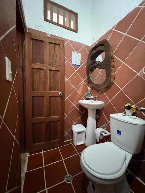 Koupelna v ubytování Hostal Villa San Rafael