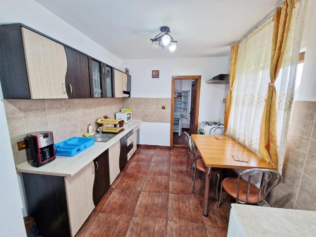 Kuchyň nebo kuchyňský kout v ubytování Cabana Poiana Dealul Frumos