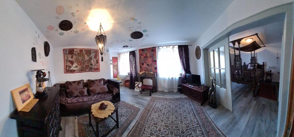 Posezení v ubytování Gästehaus Fuchsröhre