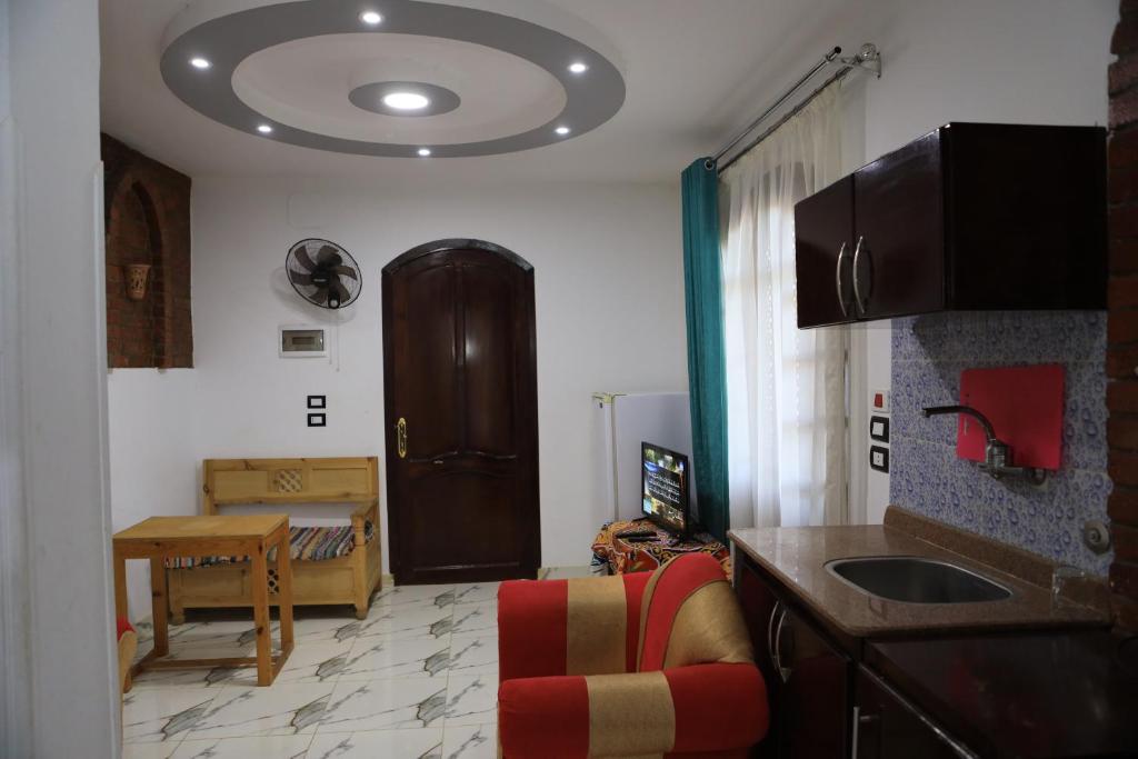 Kuchyň nebo kuchyňský kout v ubytování Memnoun house
