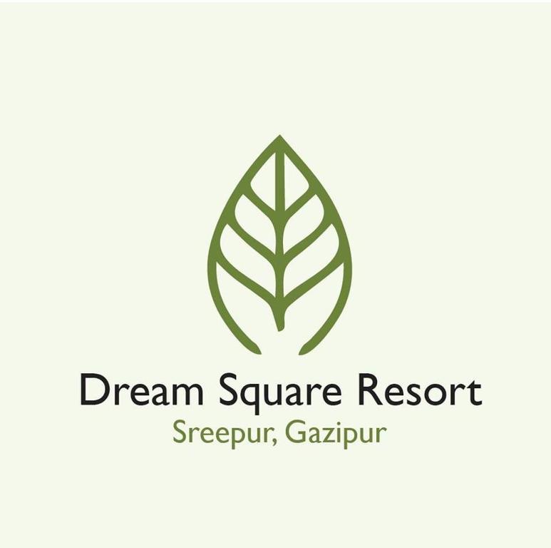 ein Muster für das Design eines grünen Blattlogos in der Unterkunft Dream Square Resort in Gazipur