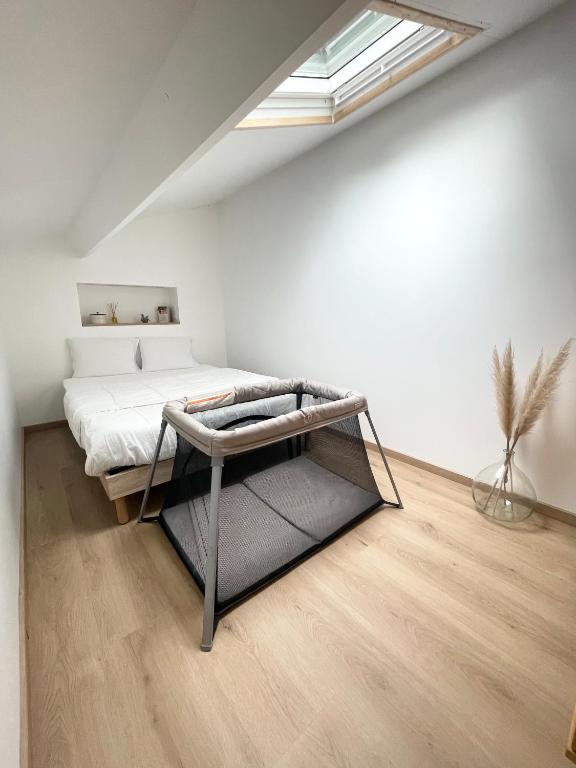 Posteľ alebo postele v izbe v ubytovaní La KoZy - Maison moderne, Mer, Forêt, Piscine - Wifi