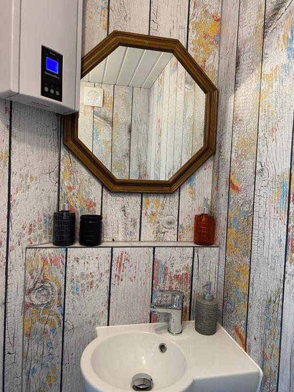 Koupelna v ubytování Das Nest, opional mit Sauna und Whirlpool