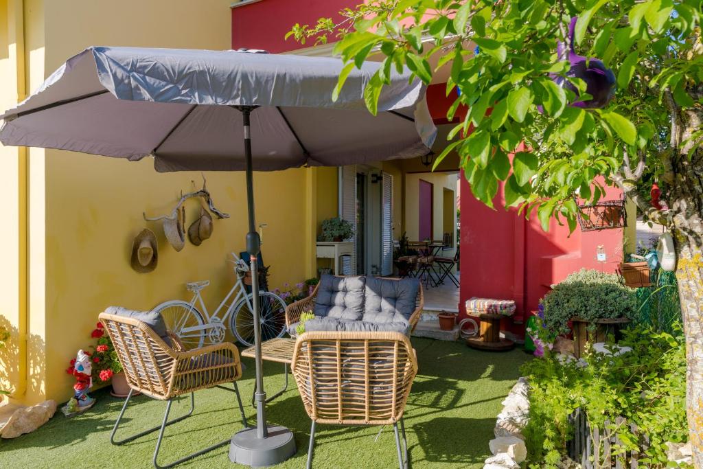 Zahrada ubytování Aurelia Apartment