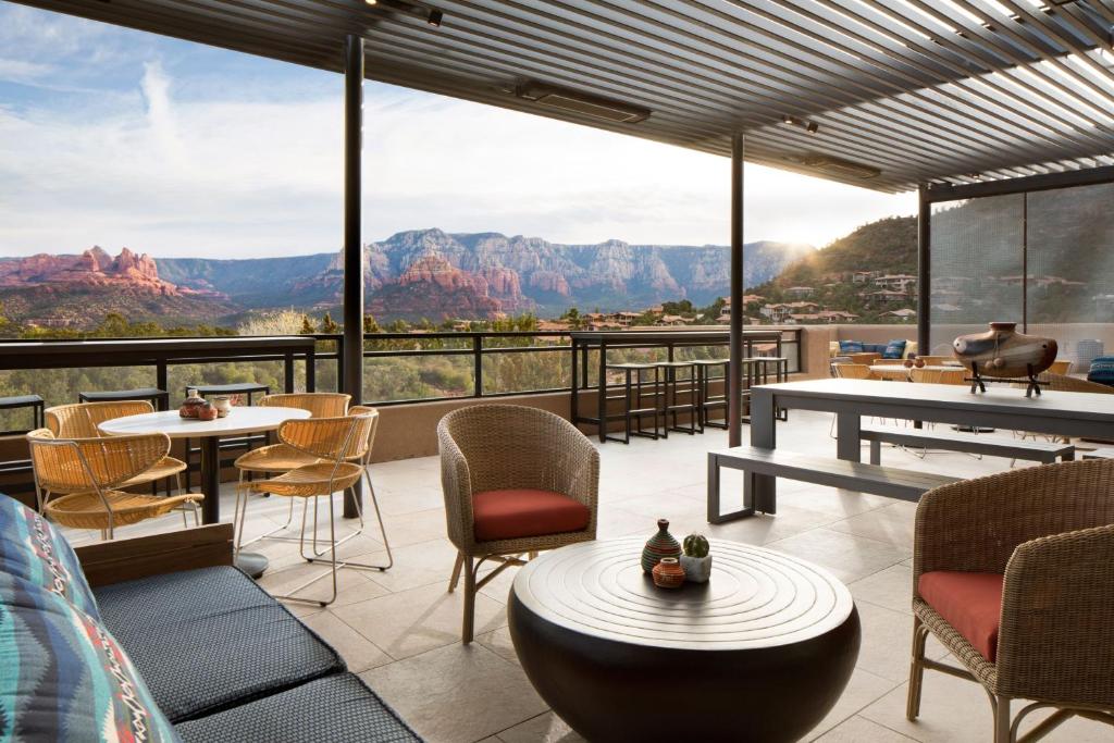 a restaurant with a view of the grand canyon at Sky Rock Sedona in Sedona