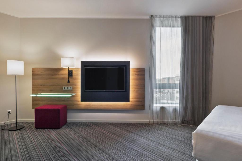 Postel nebo postele na pokoji v ubytování Moxy Copenhagen Sydhavnen