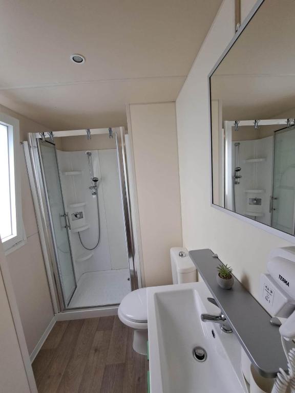 Koupelna v ubytování Borić Mobile Homes in Bijela Uvala and Zelena Laguna