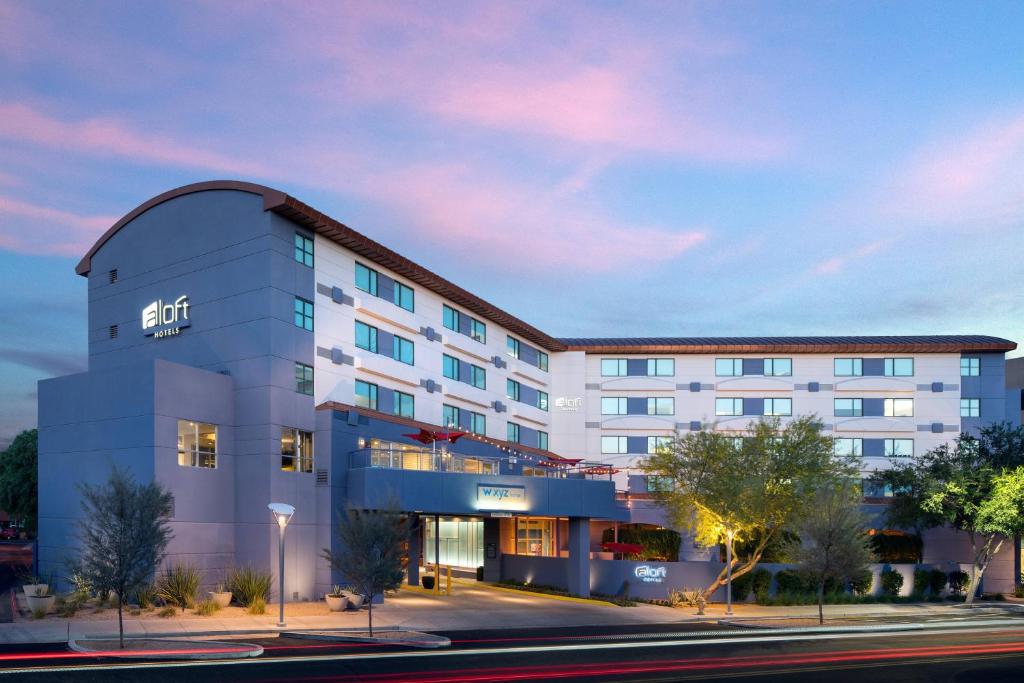 an exterior view of a hotel at Aloft Scottsdale in Scottsdale