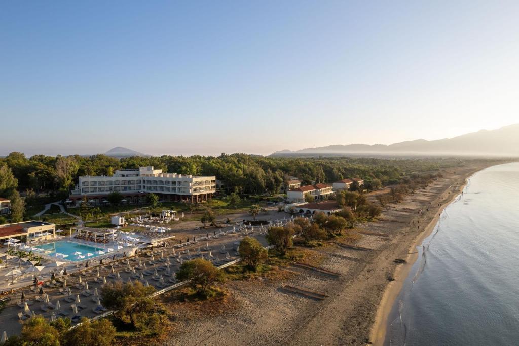 an aerial view of the hotel and the beach at Domes Aulūs Zante, All Inclusive, Autograph Collection in Laganas