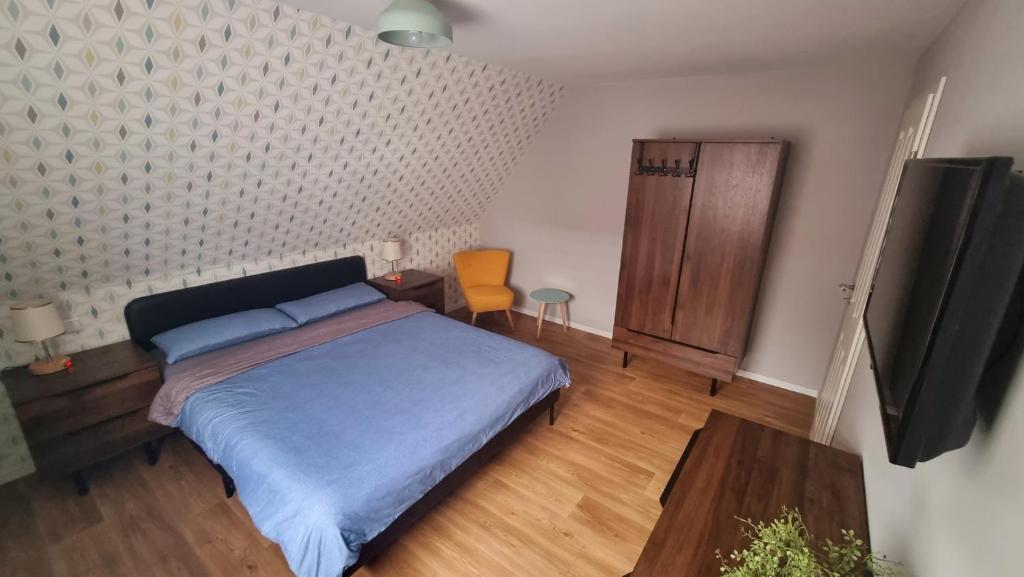 Postel nebo postele na pokoji v ubytování Haus Erdmann