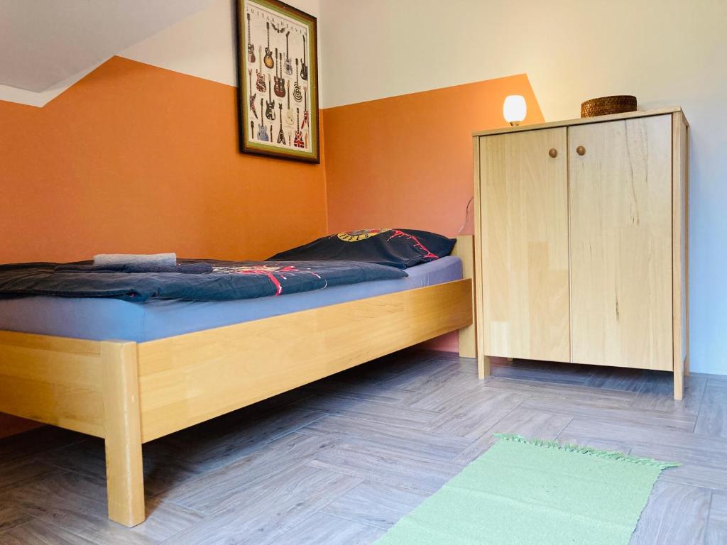 Postel nebo postele na pokoji v ubytování Family House