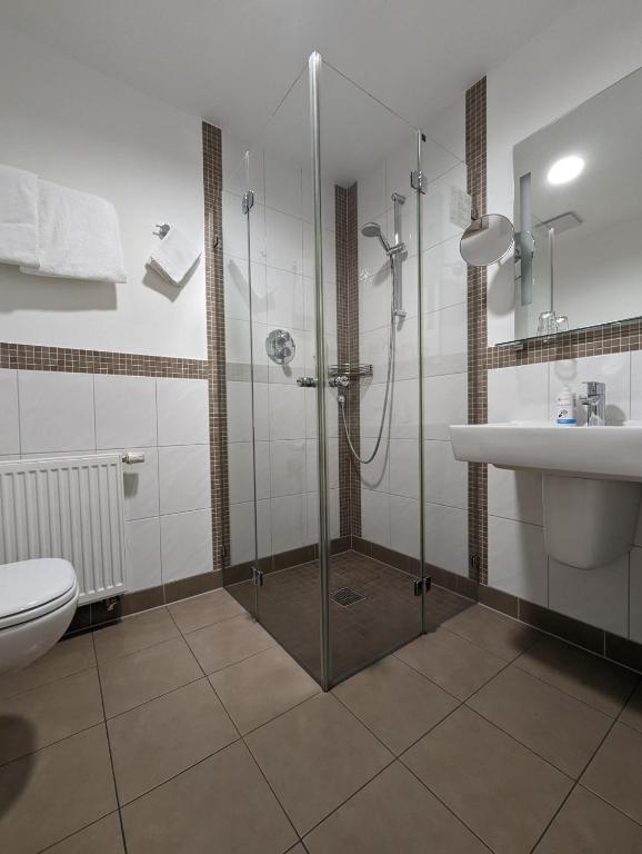 Koupelna v ubytování Burghotel Haselünne