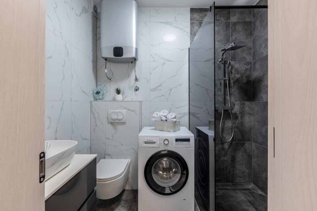 Koupelna v ubytování Luxury Apartments Katarina