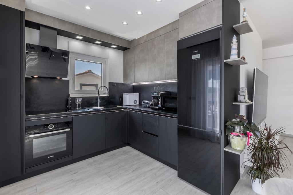 Kuchyň nebo kuchyňský kout v ubytování Luxury Apartments Katarina
