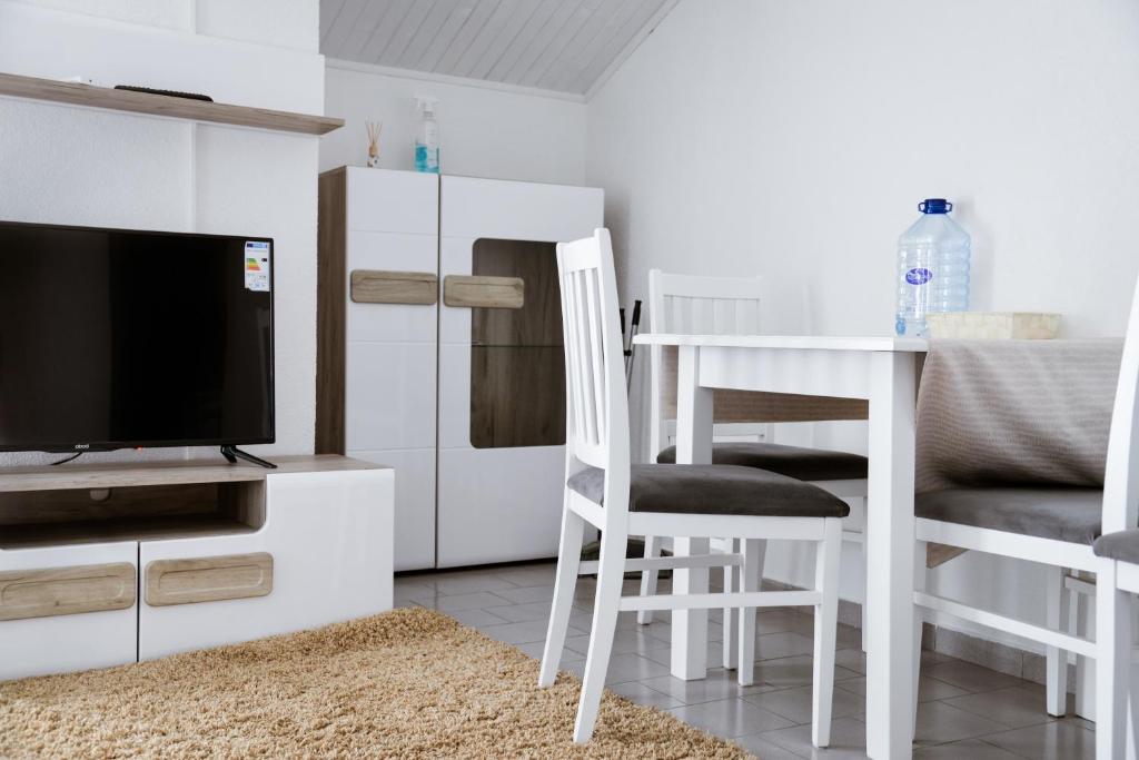 TV a/nebo společenská místnost v ubytování Iker apartments